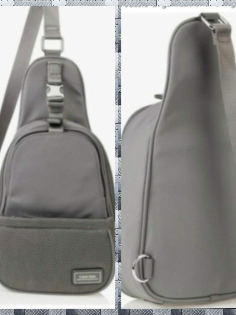 Calvin Klein Gray Jessie Sling Bag Crossbody Organizational Hand Bag